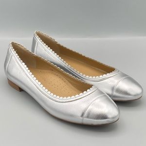EUC Vaneli Silver Ballet Flats, Size 8M